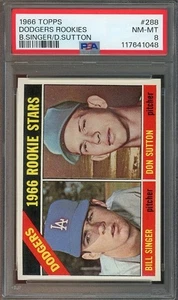 1966 Topps #288 B. Singer / D. Sutton RC HOF NM-MT PSA 8 Dodgers 1048 - Picture 1 of 2