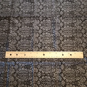 Cotton Fabric Black Gray Damask Scroll Pattern 28" x 44" Colorbok for JoAnn - Picture 1 of 12