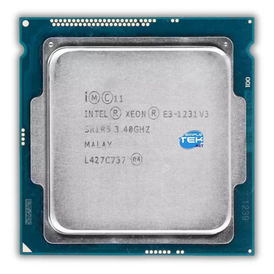 Intel Xeon E3-1231 V3 CPU Processor SR1R5 Socket LGA1150 3,40GHz 4C/8T - Image 1 of 4