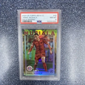 2024-2025 Topps UEFA CC Jamal Musiala Gold Inferno/50 - Imagen 1 de 2