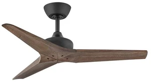 44" Hinkley Chisel Matte Black Damp Smart Ceiling Fan with Remote - Picture 1 of 1