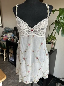 Claire Pettibone Cream Lace & Floral Slip Dress Bridal Fairy Princess Size Med - Picture 1 of 8