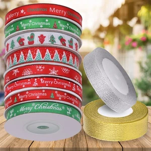 Christmas Luxury Ribbons - Festive Printed Designs - Gifts Packing Wreaths Decor - Picture 1 of 65