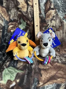 Disney Classics The First Years Lady Tramp Baby Rattle 2000 Vintage NOC Plush - Picture 1 of 7