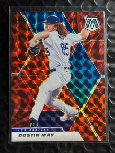 2021 Panini Mosaic Dustin May #35 Reactive Red Mosaic Prizm Los Angeles Dodgers - Picture 1 of 2