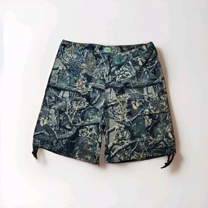 Cabelas Seclusion 3D Camo Cargo Hiking Hunting Button Fly Shorts Men's 38 NWOT - Picture 1 of 11