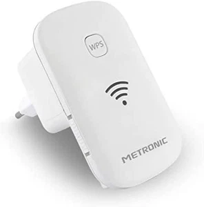 Metronic 495437 WLAN-Repeater 300 Mbps mit EIN-/Ausschalter Tragbar weiß - Afbeelding 1 van 2