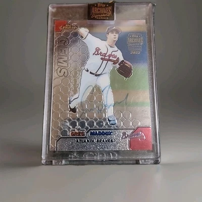 1/1 GREG MADDUX 2022 Topps Archives Signature Series 1999 Topps Finest Auto - Image 1 of 4