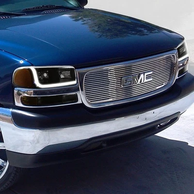 PARA GMC YUKON/SIERRA 1500 2500 HUMO DRL FAROS LED + PARACHOQUES CON REFLECTOR ÁMBAR Foto 1 de 4