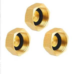 Brass Blanking Cap Brass Pipe End Cap Prevents Water Leaks Resists Deformation - Picture 1 of 8