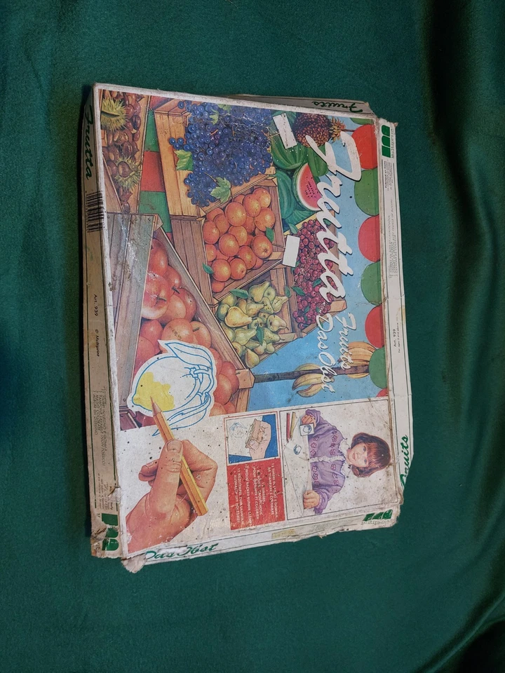 Gioco Vintage Per Bambini  Stampi Frutta E Colora - Immagine 1 di 4