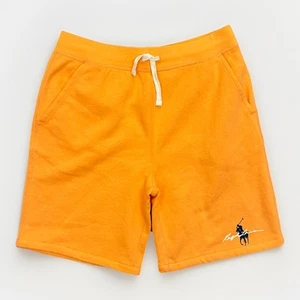 Polo Ralph Lauren Kids Sweat Shorts Size L Orange 7.5" Pockets Drawstring NWT - Picture 1 of 16