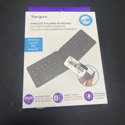 Targus Wireless Folding Keyboard Bluetooth Windows Android, MacOS, iOS Brand New - Image 1 of 2