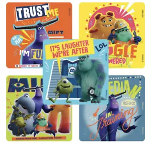 25 adesivi Disney Monsters Inc al lavoro forniture per insegnanti festa Mike Sully - Foto 1 di 1