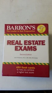 Barron's Real Estate Exams 450 Flash Cards Second Edition With Sorting Ring - Picture 1 of 5