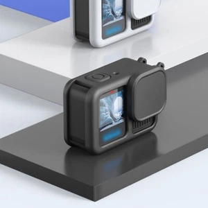 Pour GoPro Hero13 Housse de protection en silicone noir avec fonction lanière - Photo 1/21