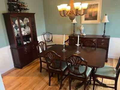 Duncan Phyfe Estilo Caoba Jr. Juego de comedor Foto 1 de 4