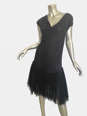 Vestido para mujer Haute Hippie negro tutú inferior sin mangas talla M Foto 1 de 4