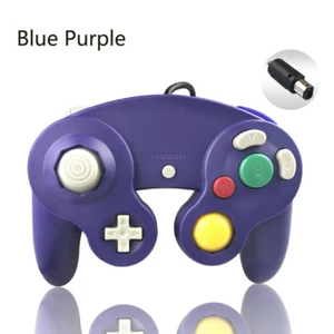 Blue Purple Wired Game Shock Controller Pad for Nintendo GameCube NGC GC Console - Picture 1 of 2