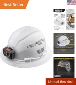 Cappello Rigido, Lampada Frontale Ricaricabile, Ventilato, Stile Tesa Completa, Imbottita Autotrasportante... - Foto 1 di 12