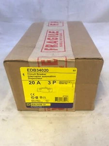 SQUARE D EDB34020 3 POLE 20A 480V CIRCUIT BREAKER *SAMEDAY SHIP* *FACTORY NEW* - Picture 1 of 2