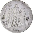 [#844891] Coin, France, Union et Force, 5 Francs, AN 8, Perpignan, EF(40-45), Si