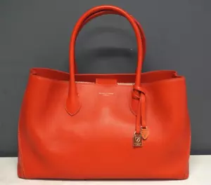 Aspinal Of London Midi London Leather Tote Bag In Orange - Picture 1 of 12