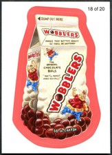 Wobblers #18 Wacky Packages S7 Red Wack-O-Mercials Sticker Chase Card (C1776)