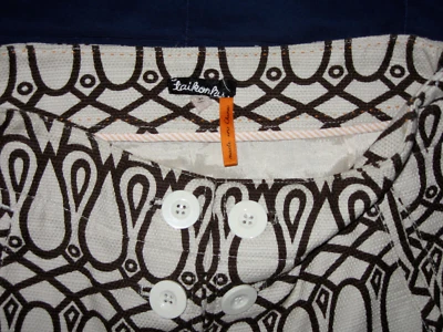 Anthropologie Taikonhu леди в лабиринте юбка размер 4 коричневый бежевый хлопок трапециевидный EUC - Изображение 1 из 4