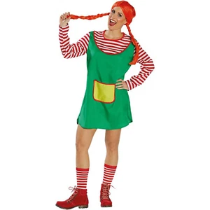 Damen Freche Göre Kostüm / Karneval Fasching Frechdachs Ringelshirt Kleid Gr.42 - Bild 1 von 2