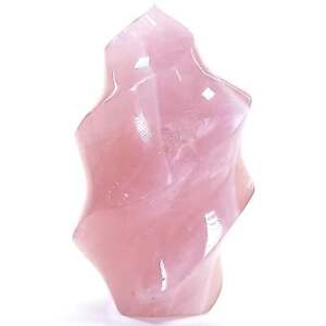 Grand générateur de cristal rose flamme de quartz rose 6 livres pierre précieuse pointe tour