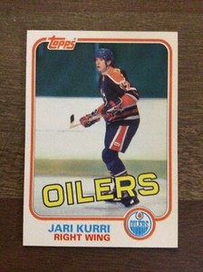 1981-82 TOPPS #18 JARI KURRI OILERS ROOKIE SHARP CORNERS NICE CENTER SEE PHOTOS