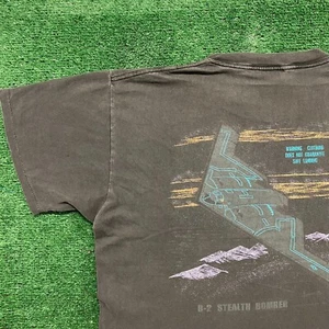 Vintage 90s B-2 Spirit Stealth Bomber Air Force Single Stitch Military T-Shirt - Picture 1 of 6
