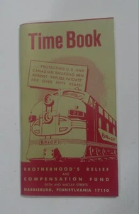 1966 Railroad Time Book -- Brotherhood's Relief & Compensation Fund - near mint! - Picture 1 of 8