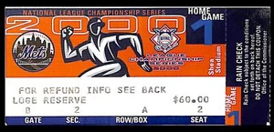 14. Oktober 2000 NLCS Spiel 3 Ticket Stub Mets vs. Cardinals 179662 - Bild 1 von 2