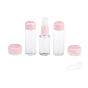 7 Pcs Portable Travel Bottle Set Bottles Toiletries Liquid Containes - Picture 1 of 9