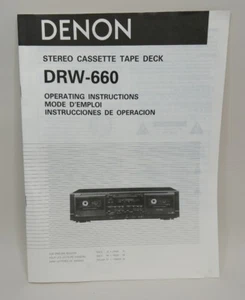 Denon DRW-660 Cassette Deck Operating Instructions - Picture 1 of 2