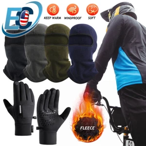 Guantes impermeables de invierno con pantalla táctil a prueba de viento sombrero de pasamontañas para correr ciclismo - Imagen 1 de 22