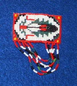 Cordón para niñas diseño de pluma de águila con flecos auténtico hecho en nativos americanos DC3 - Imagen 1 de 2