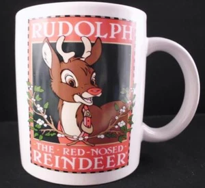 Rudolph das Rentier mit der roten Nase Kaffeebecher Tasse Vintage Robert L. May Co 1993 Applaus - Bild 1 von 6