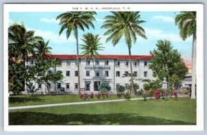 1920s IL TERRITORIO YWCA HONOLULU HAWAII ISOLA CURIO CO CARTOLINA - Foto 1 di 2