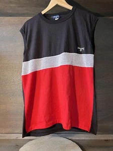 Spalding Athletic Tank Top  BLACK RED Sleeveless SPORTS Size XL VINTAGE EUC - Picture 1 of 4