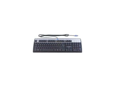 Brand New HP Keyboard PS/2 Wired Hewlett Packard Black-Silver DT527AABA - Image 1 of 2