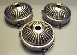 (3) Halter Tassen 2 1/4" Monteur Schirm Lampe Stahl Ant. Messingplatte 3/8" Loch (HC1) - Bild 1 von 3