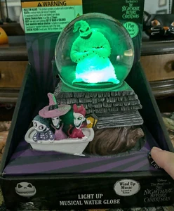 NEW Nightmare Before Christmas Oogie Boogie Light Up Musical Water Globe - Picture 1 of 3