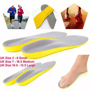 Memory Foam Orthopaedic Unisex Shoe Insoles Pads Trainer Foot Feet Comfort Heel - Picture 1 of 12