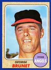 1968 Topps Set Break # 347 George Brunet Los Angeles Angels VGEX-EX