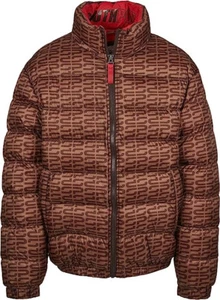 SOUTHPOLE Herren Puffer Winterjacke Logo AOP Jacket mocha SP All over Print - Bild 1 von 14
