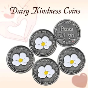 Paquete de 5 monedas de bondad margarita ficha de agradecimiento pásalo regalos de agradecimiento - Imagen 1 de 6