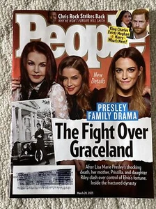 FIGHT OVER GRACELAND LISA MARIE PRISCILLA PRESLEY FAMILY DRAMA PEOPLE MARCH 2023 - Picture 1 of 3